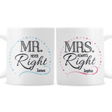 Personalised Mr & Mrs Mug Set