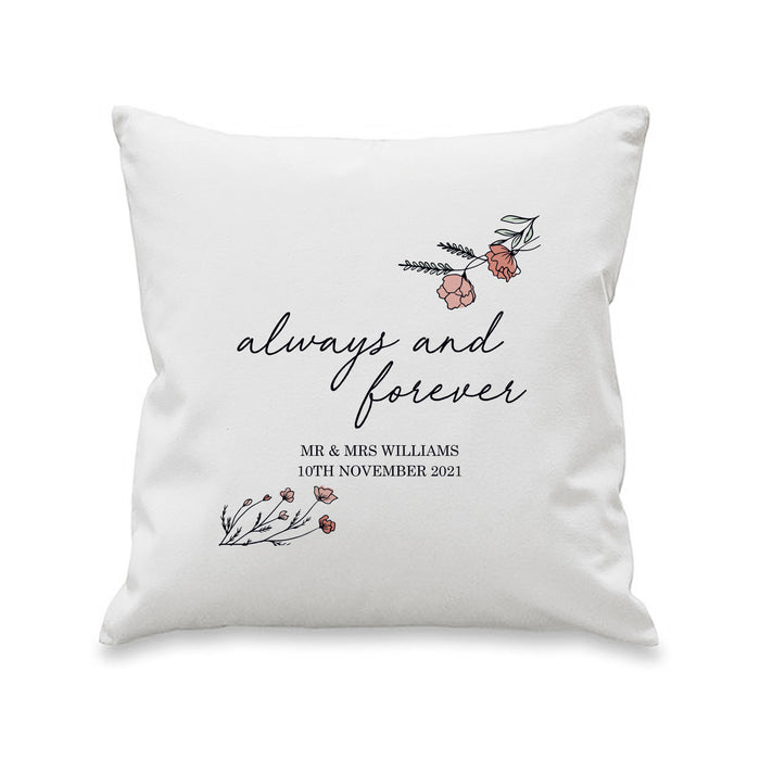 Personalised Always and Forever Cushion