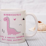 Personalised More Awesome Pink Dinosaur Mug