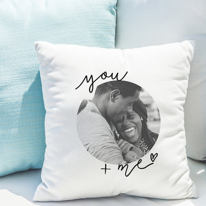 Personalised You & Me Photo Upload Cushion