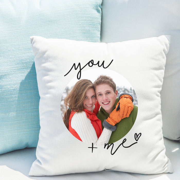 Personalised You & Me Photo Upload Cushion