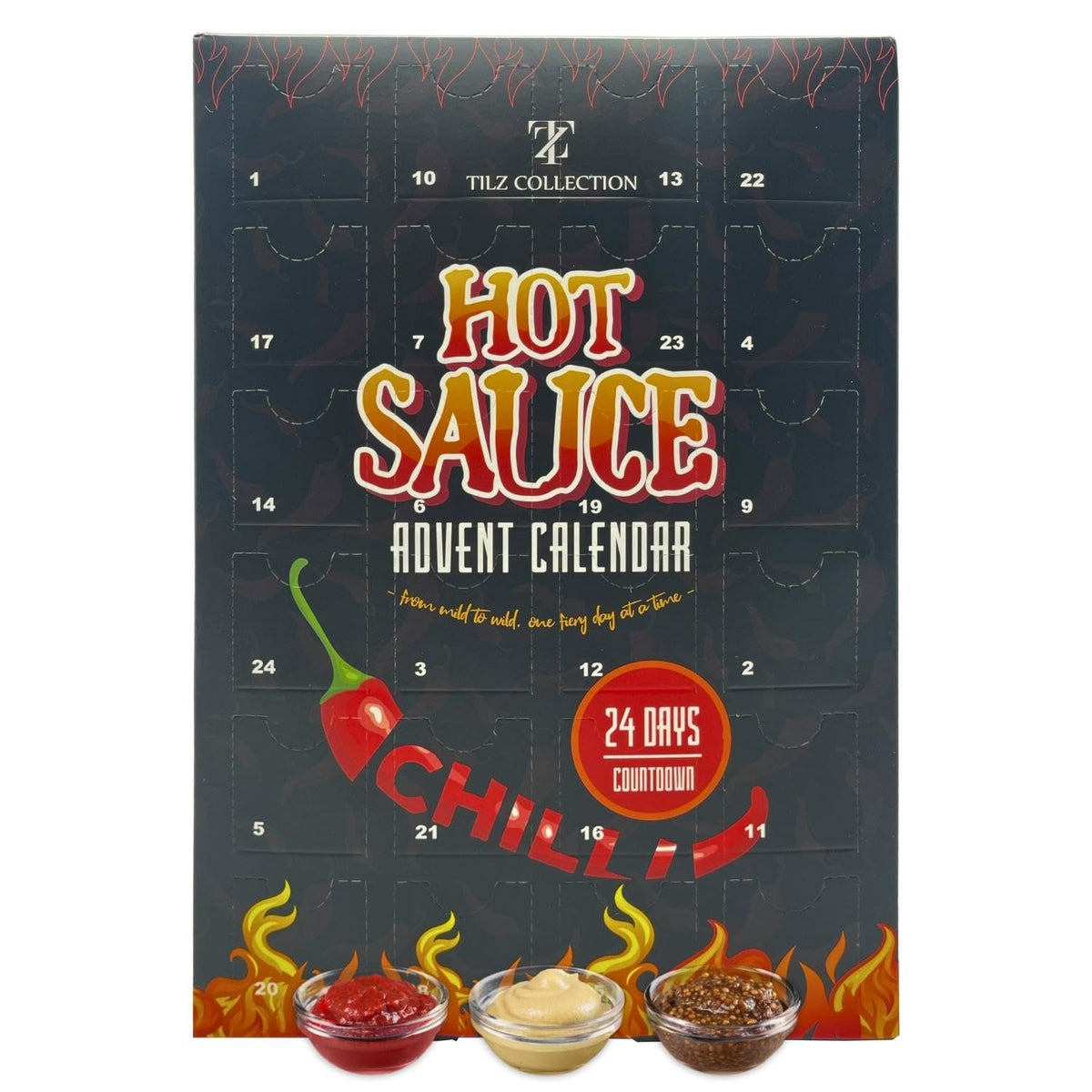 Chilli Advent Calendar 2023 24 Days of Hot Chilli Sauce with 20 Fier
