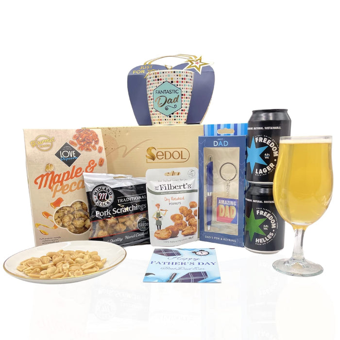 Bar Snacks & Beer Hamper for Men (Dad's Gift)