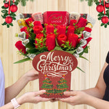 Christmas Chocolate Bouquet - Croquettes & Truffles Chocolate with Red Roses