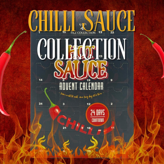 Chilli Advent Calendar 2023 - 24 Days of Hot Chilli Sauce with 20 Fiery Flavours