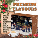 Instant & Ground Coffee Advent Calendar - 24 Days of Premium Flavoured Coffee Mix