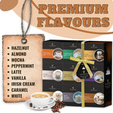 Coffee Gift Set - Flavoured Instant Coffee Mix and Coffee Syrups Set