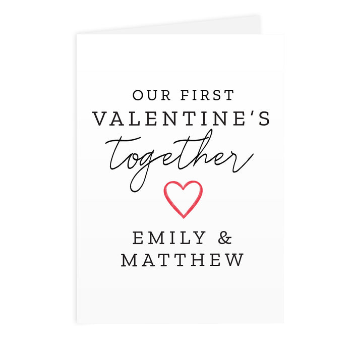 Personalised Our 1st Valentine's Day Card