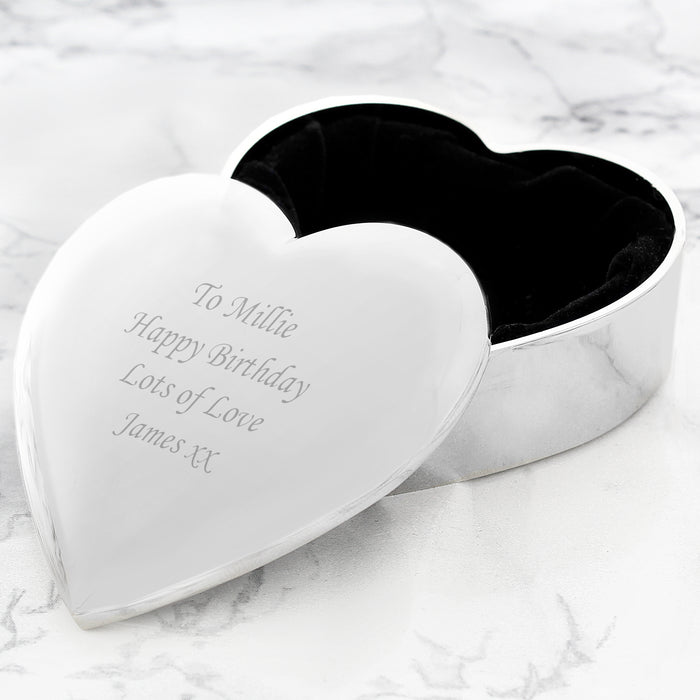 Personalised Heart Trinket Box