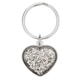 Personalised Diamante Heart Keyring