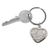 Personalised Diamante Heart Keyring