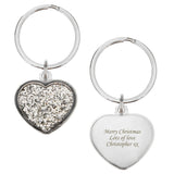 Personalised Diamante Heart Keyring