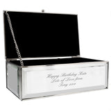 Personalised Any Message Mirrored Jewellery Box