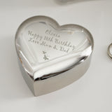 Personalised Butterfly Heart Trinket Box