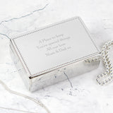 Personalised Any Message Rectangular Jewellery Box