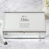 Personalised Swirls & Hearts Mirrored Jewellery Box