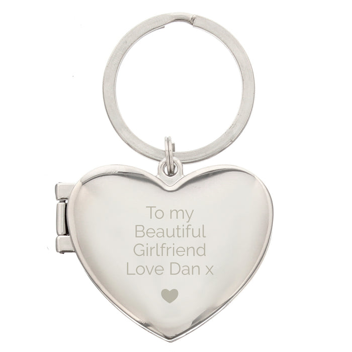 Personalised Heart Photoframe Keyring