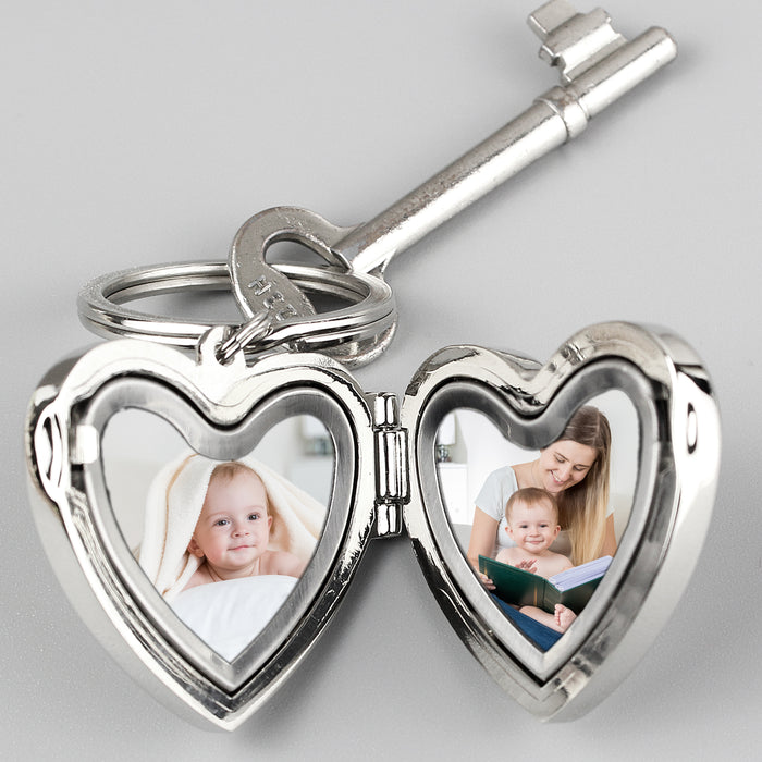 Personalised Heart Photoframe Keyring