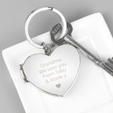 Personalised Heart Photoframe Keyring