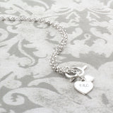 Personalised Hearts T-Bar Necklace