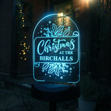 Personalised Family Christmas Outdoor Solar Light