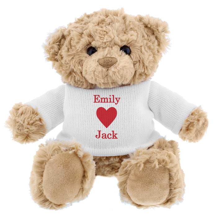 Personalised Love Heart Teddy Bear