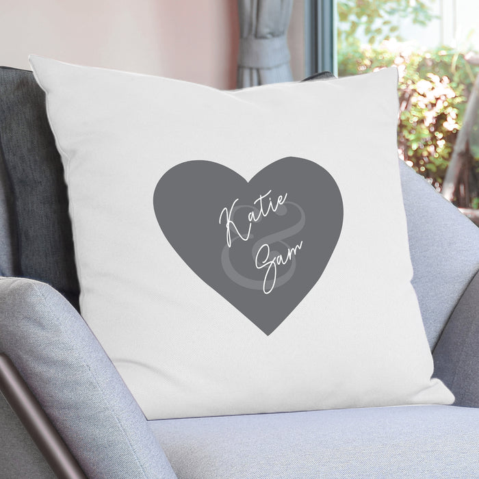 Personalised Couples Heart Cushion