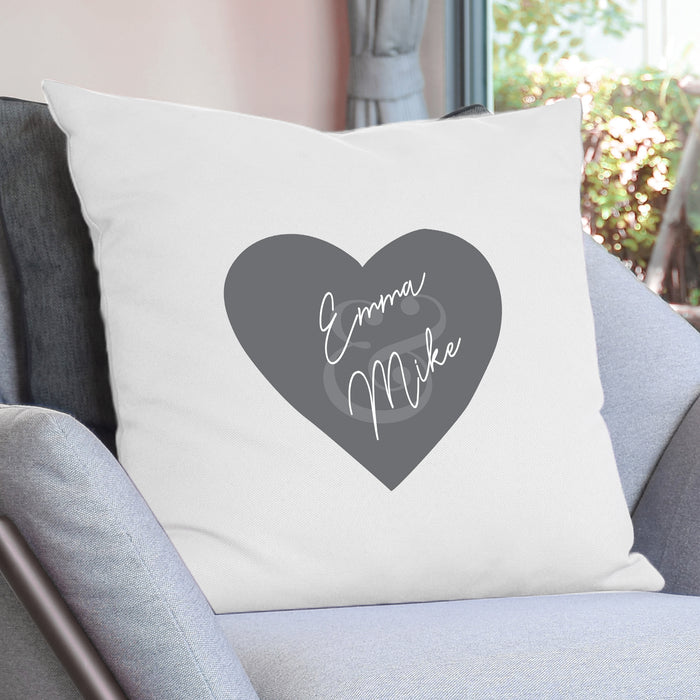 Personalised Couples Heart Cushion