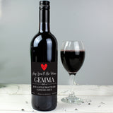 Personalised Heart Red Wine