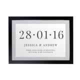 Personalised Free Text Landscape A4 Black Framed Print