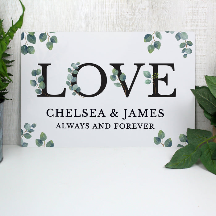 Personalised Botanical Metal Sign