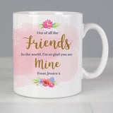 Personalised Floral Watercolour Mug