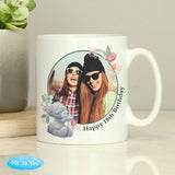 Personalised Me To You Floral Photo Upload Mug