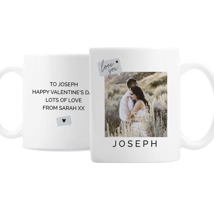 Personalised Love You Snapshot Photo Upload Mug