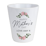 Personalised Abstract Rose Happy Mothers Day Plant Pot