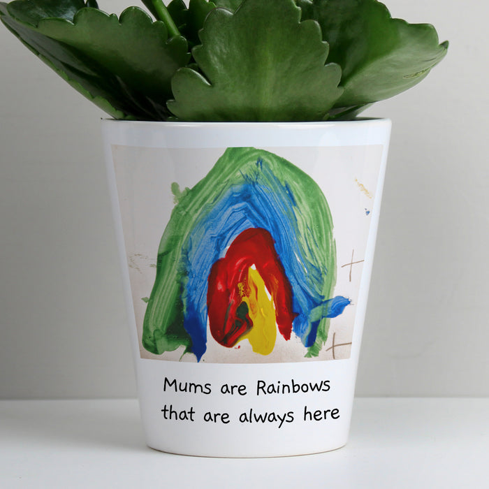 Personalised Childrens Drawing Photo Upload Plant Pot