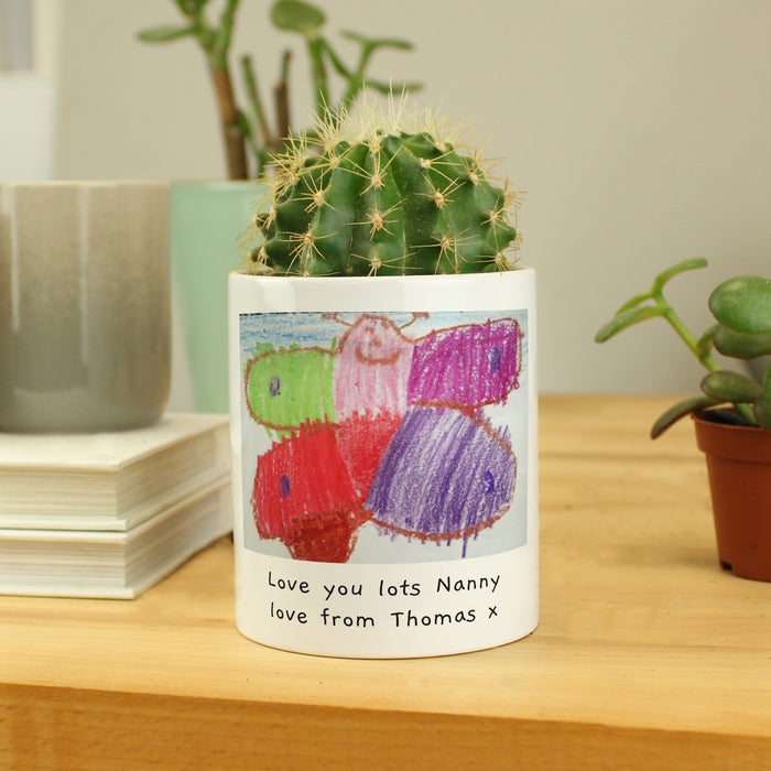 Personalised Childrens Drawing Photo Storage Pot