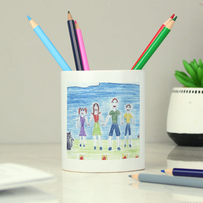 Personalised Childrens Drawing Photo Storage Pot