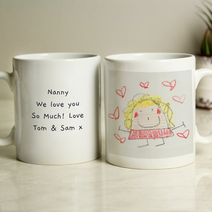 Personalised Children's Drawing Photo Upload Mug