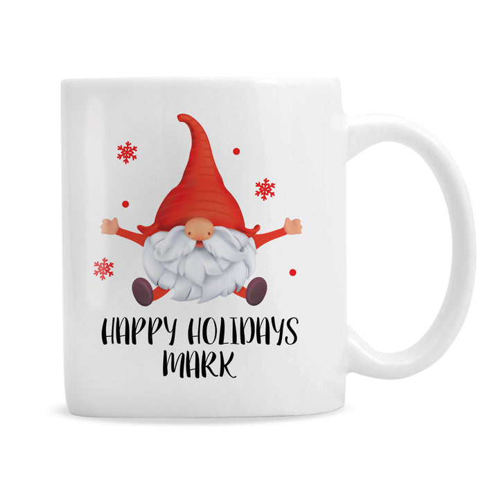 Personalised Red Gonk Christmas Mug