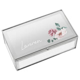 Personalised Floral Mirrored Jewellery Box