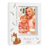 Personalised Mummy and Me Fox 5x7 Box Photo Frame