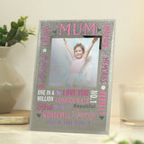 Personalised Mum Glitter Frame