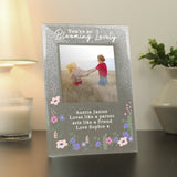 Personalised Blooming Lovely 6x4 Glitter Photo Frame