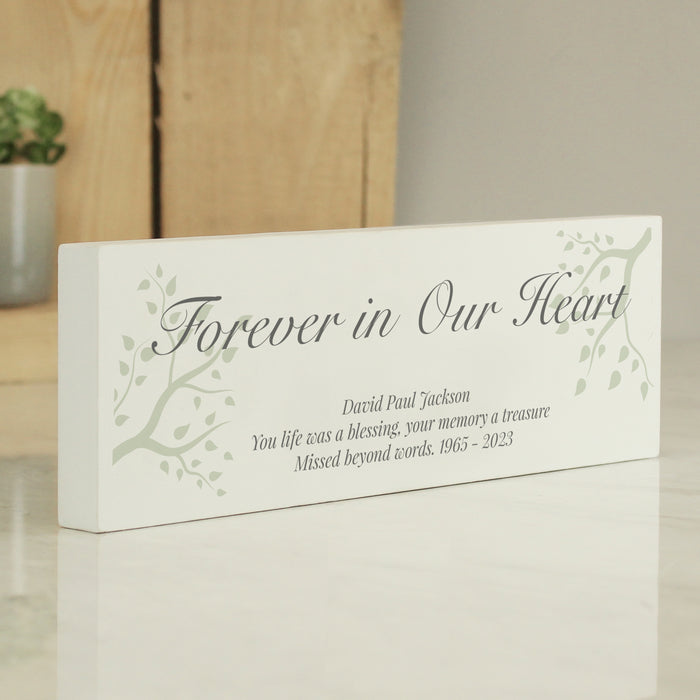 Personalised Branches Wooden Block Sign