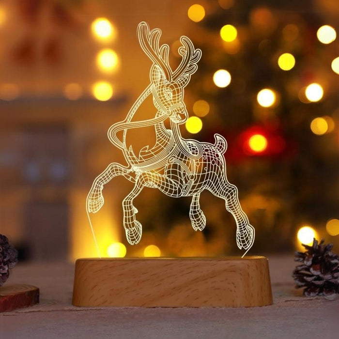 3D Lamp Christmas Decor - Acrylic LED Christmas Night Lights