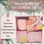 hot chocolate gift set with mug, socks & hot water bottle - sedol gifts (3)
