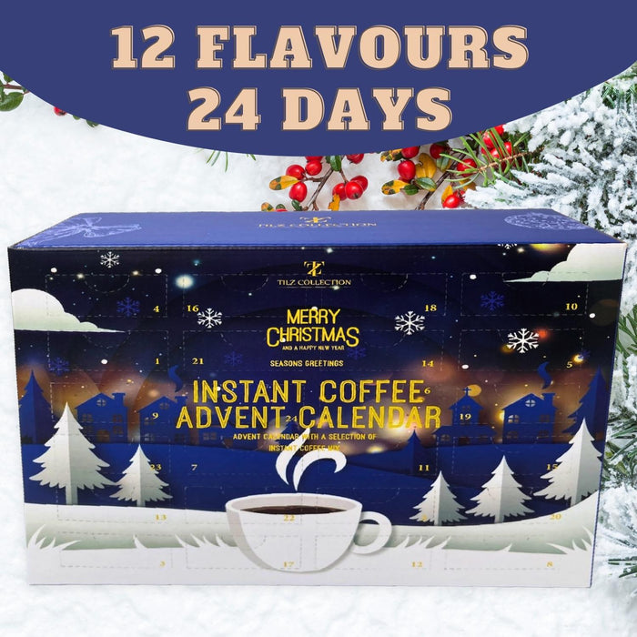 Instant Coffee Advent Calendar - 24 Days of Premium Flavoured Coffee Mix