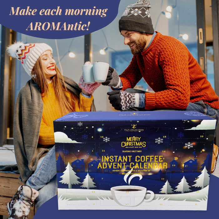 Instant Coffee Advent Calendar - 24 Days of Premium Flavoured Coffee Mix