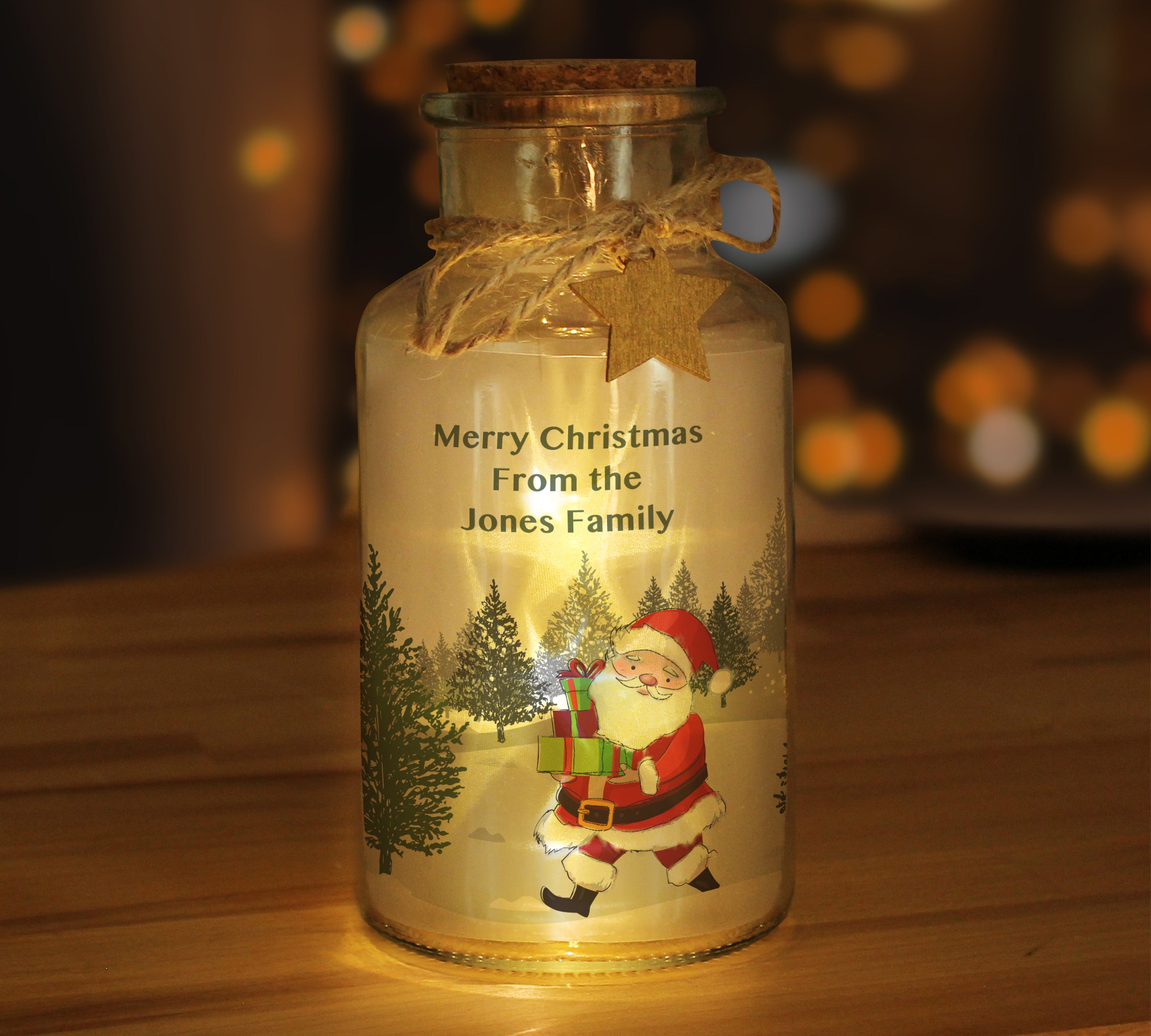 personalised santa LED glass jar - sedol gifts (1)
